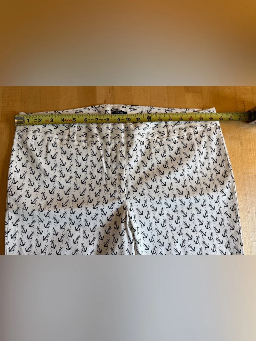 J. Crew ⚓️ City Fit Nautical Anchor Capri Pants Size 14 Stretch *Like New*